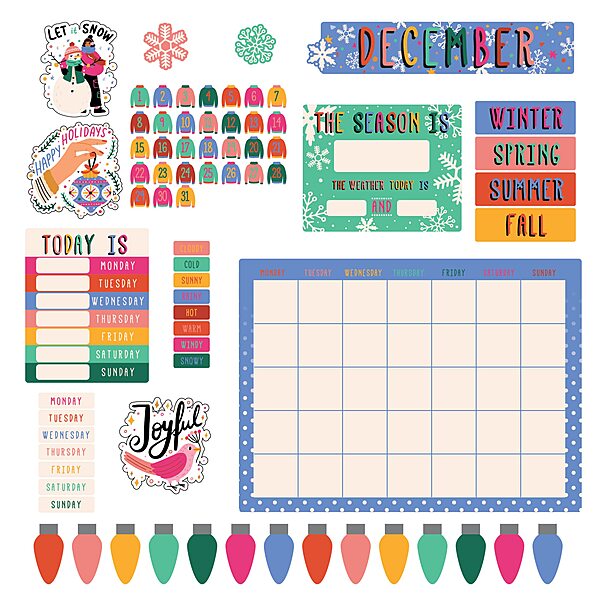 Office Depot® Brand 344-Piece Bulletin Board Kit, Seasonal Holidays