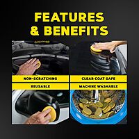 Meguiar's 4-1/2" Foam Applicator Pads, 4 Count - Ultra-Soft Tight-Cell Foam