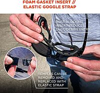 Ergodyne Skullerz LOKI Convertible Polarized Safety Spoggles- Includes Foam Gasket and Strap to Convert to Goggle Polarized Copper Lens, Black Frame