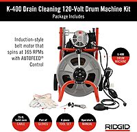 Ridgid 27013 K-400AF 115Volt C45IW Drum Machine with C45 Integral Wound Cable with Autofeed