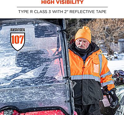 Ergodyne GloWear 8381 Type-R Class 3 Performance 3-In-1 Bomber Jacket