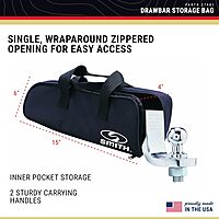 C.E Smith - 27481 Drawbar Storage Bag - Durable Nylon Bag for Boat Accessories - 15" x 4" x 6"