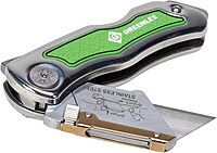 Greenlee 0652-22 8.9" Folding Utility Knife with Retractable 3-Position Serrated Blade, Silver/Green