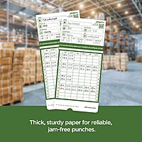 uPunch All Pay Periods Time Cards, 2-Sided, 3.5in x 7.5in, Green