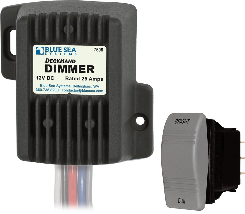 Blue Sea Systems 7508 12V DC 25A Deckhand Dimmer