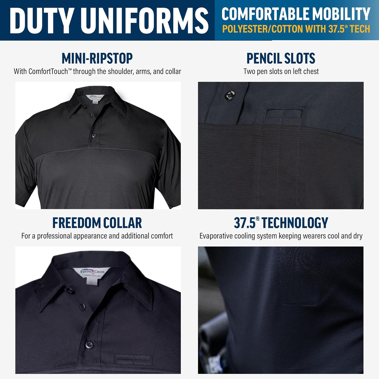 FLYING CROSS FX STAT Men's Short Sleeve Hybrid Shirt