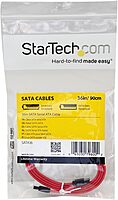 StarTech.com 36in SATA Cable - Serial ATA 150 - SATA (F) to (F) - 3 ft - Red - SATA36 (Pack of 2) Red 1 Count (Pack of 2)
