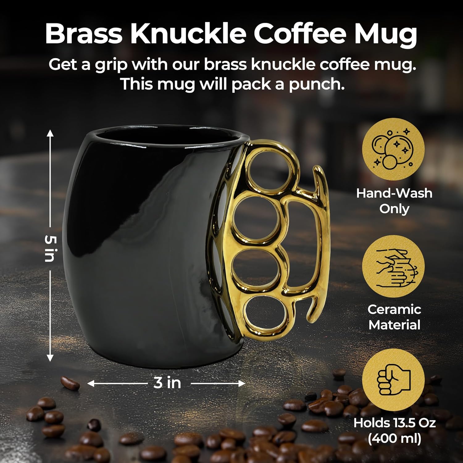 Caliber Gourmet Ceramic Novelty Coffee Mug