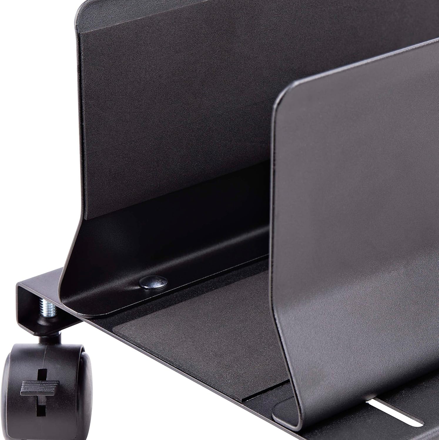 StarTech.com Computer Tower Cart, Rolling Mobile CPU Caddy on Wheels, Max Load 46.3lb/21kg, Adjustable Desktop Case Mount