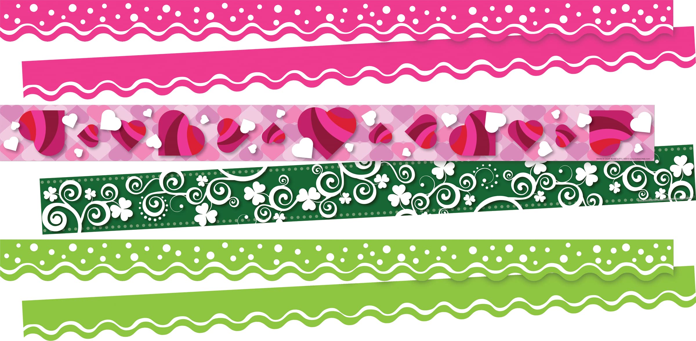 BARKER CREEK Double-Sided Trim Set of 3 Classroom Border Strips