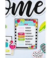 Schoolgirl Style Simply Stylish Tropical 92-Piece Calendar Bulletin Board Set for Classroom