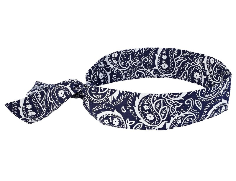 Ergodyne Chill-Its 6700 Evaporative Cooling Bandana, Navy Western (12306)