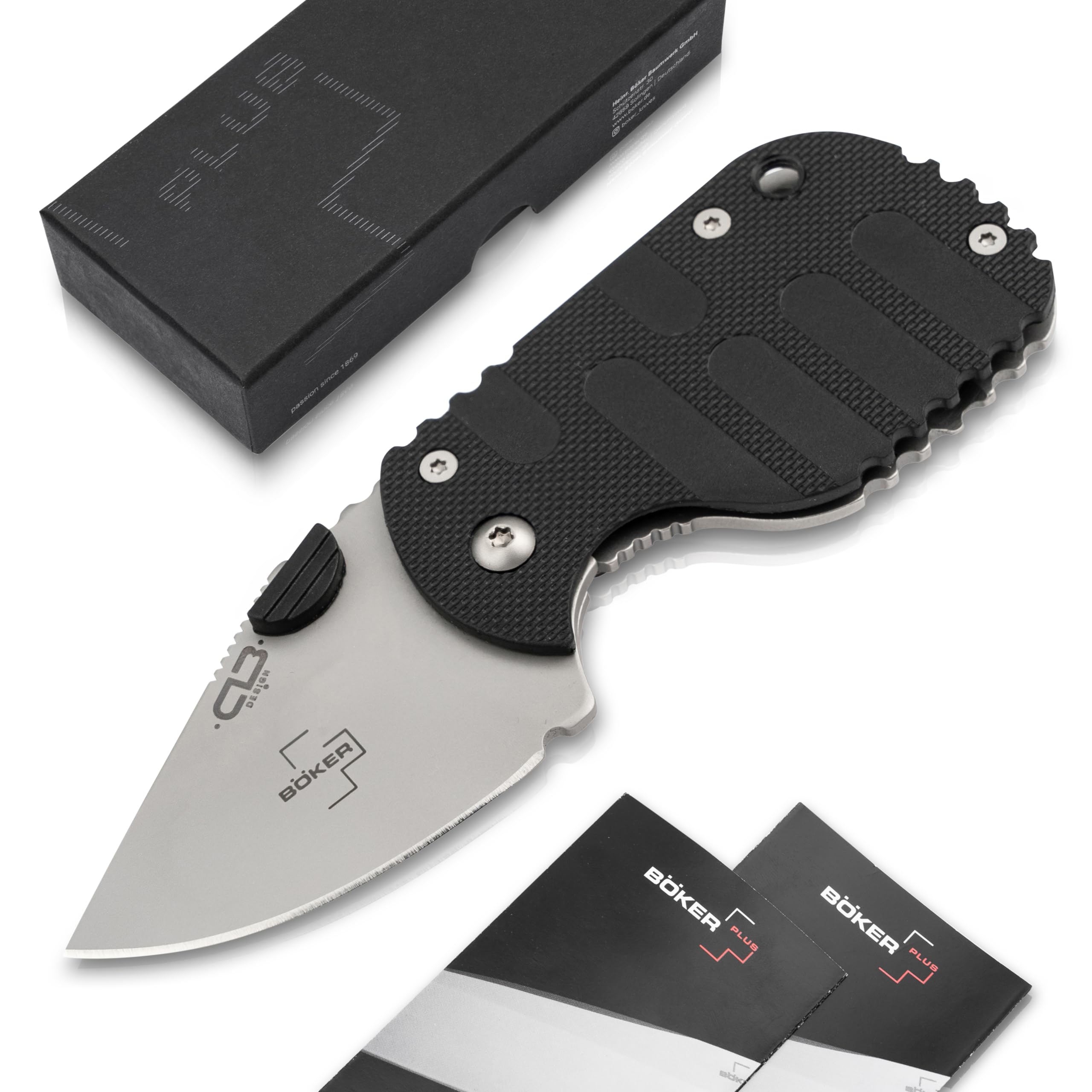 Böker Plus Subcom 2.0 Black - knife with Zytel handle scales - with D2 blade - with clip