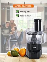 Commercial Chef 4-Cup 2-Speed Food Processor, Black