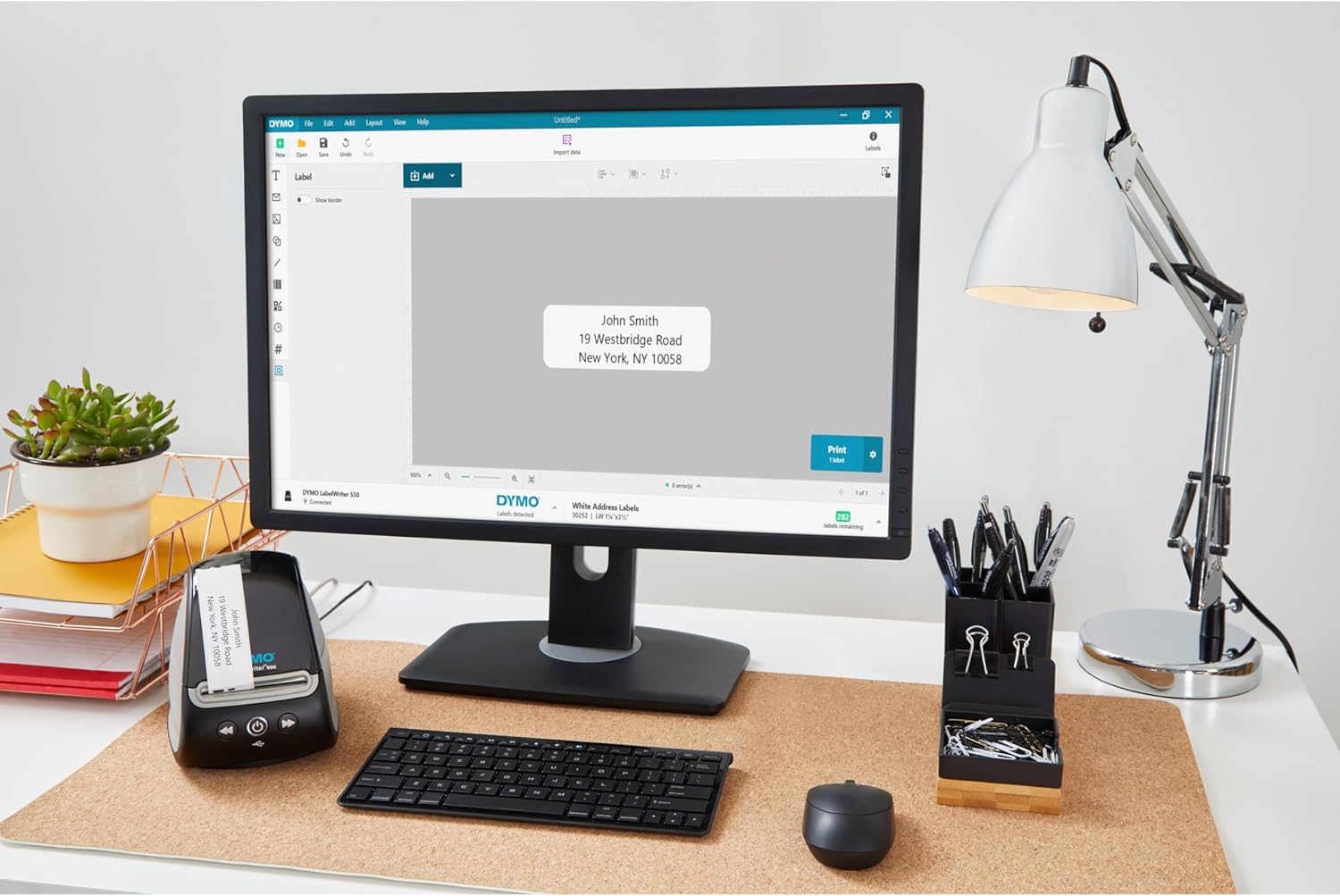 DYMO LabelWriter 550 Series Label Printer with Dymo-Branded Label Compatibility Automatic Recognition Low Waste Optimized