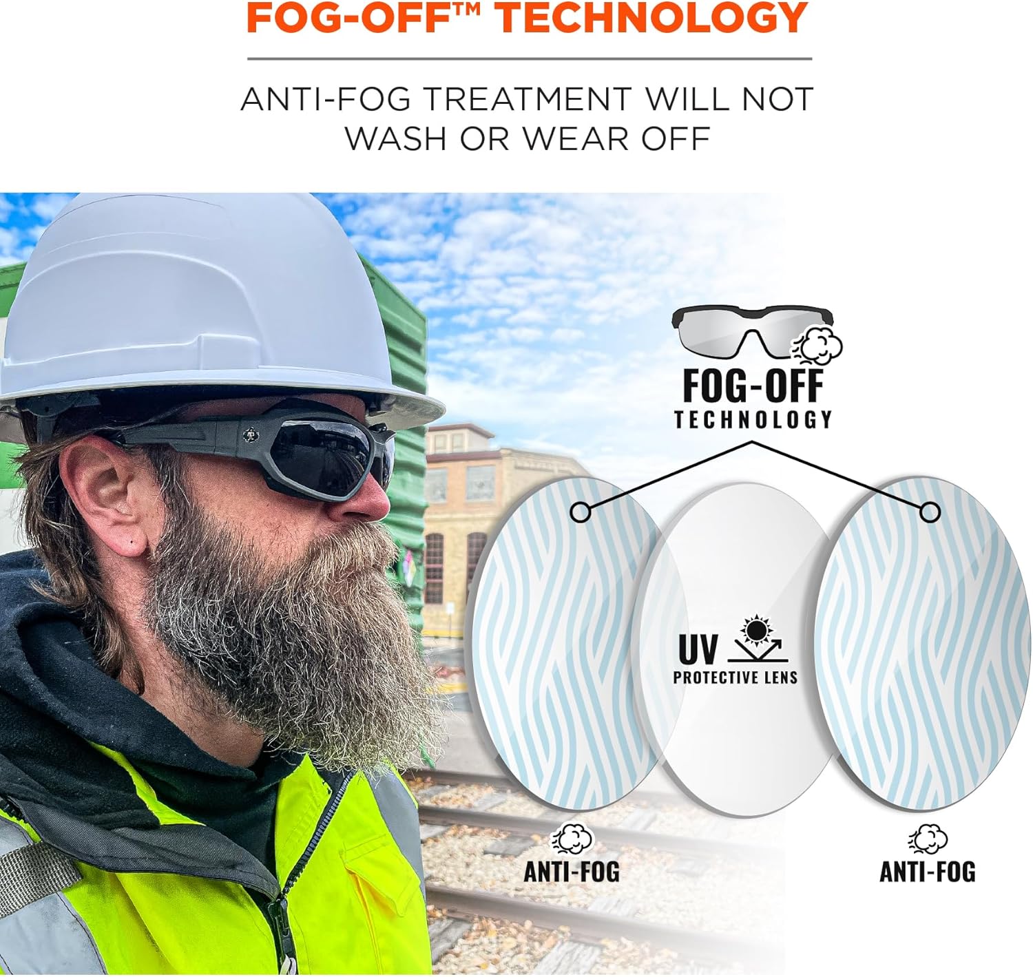 Ergodyne Skullerz Loki Convertible Anti-Fog Safety Glasses