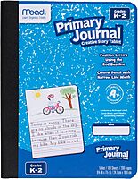 Mead Primary Journal, Half Page Ruled Creative Story Tablet, Grades K-2, 7 1/2" x 9 3/4", 100 Sheets