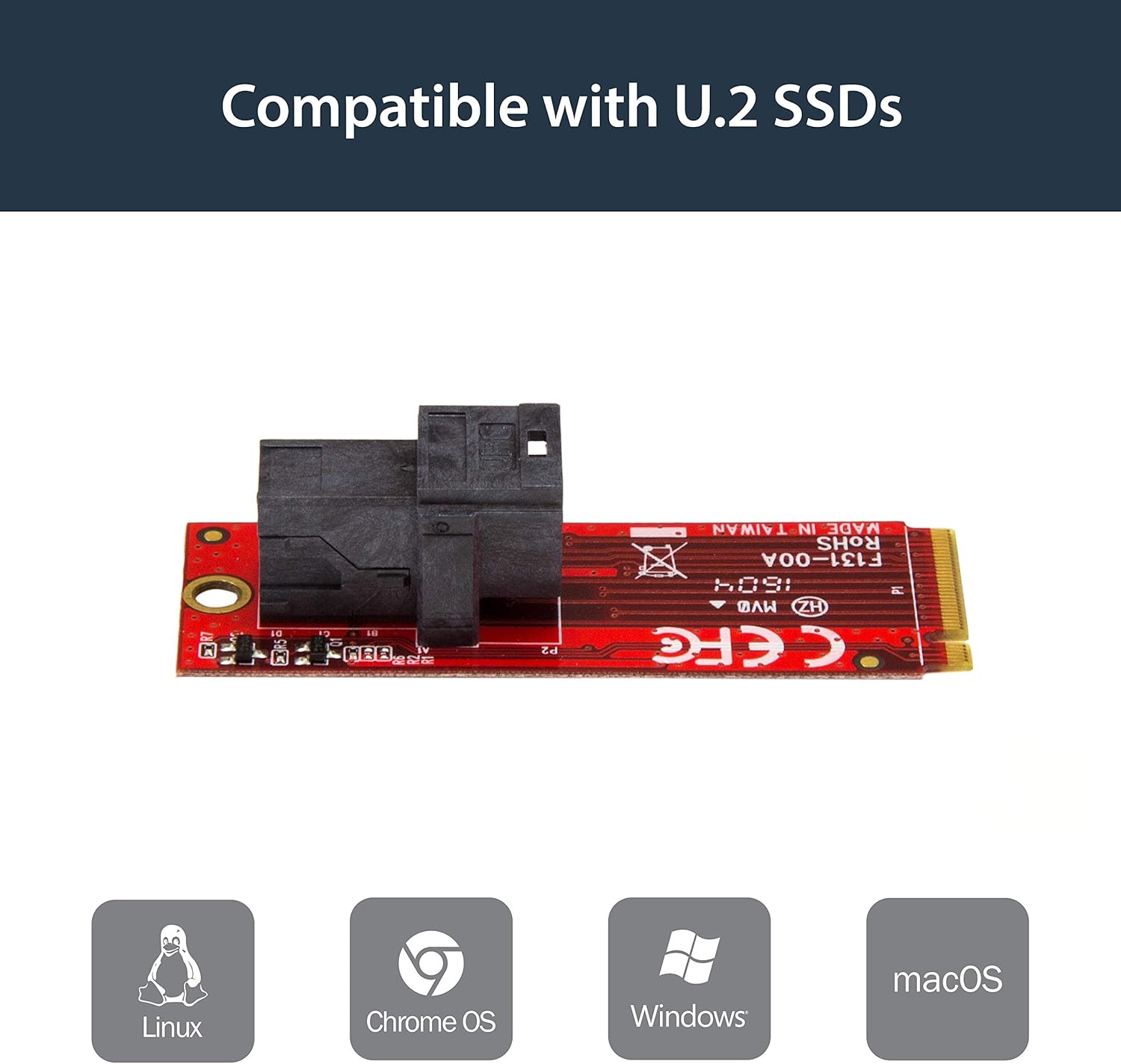 StarTech.com PCIe NVMe Host Adapters - M.2, U.2, U.3, SFF
