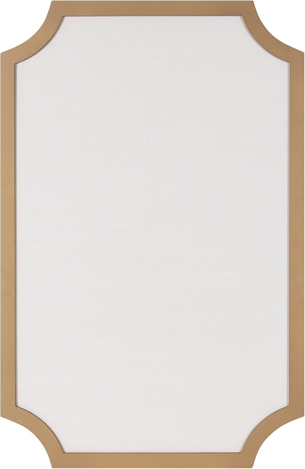 Kate and Laurel Holbrook Modern Scalloped Fabric Pinboard, 24 x 36, Gold, Decorative Bulletin Board for Wall