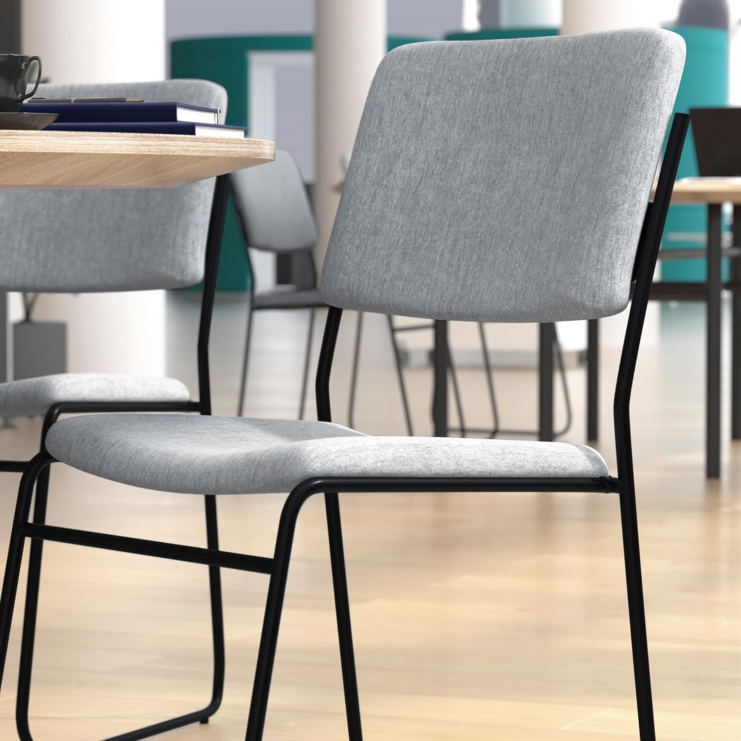 Flash Furniture HERCULES Series 500 lb Capacity High Density Stacking Chair with Sled Base