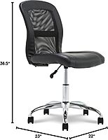 Serta Essentials Mid-Back Computer Chair, Faux Leather and Mesh