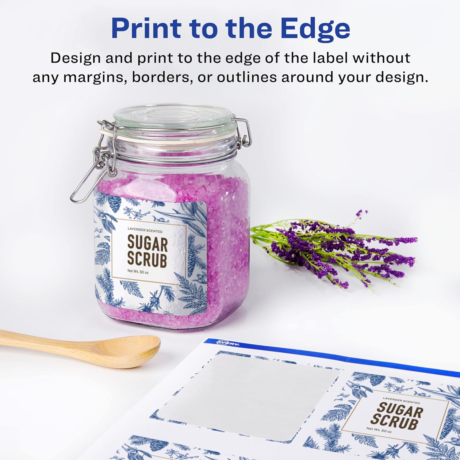 AVERY Glossy White Rectangle Labels, Sure Feed Technology, 3" x 3.75", Print-to-The-Edge, Permanent Adhesive