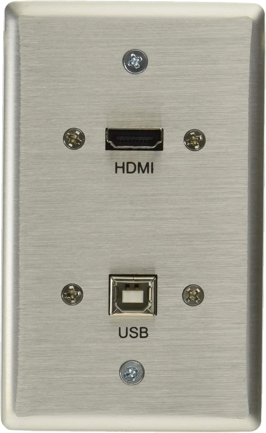Legrand - C2G Single Gang Pass Through with HDMI and USB Wall Plate for in Wall Cable Management
