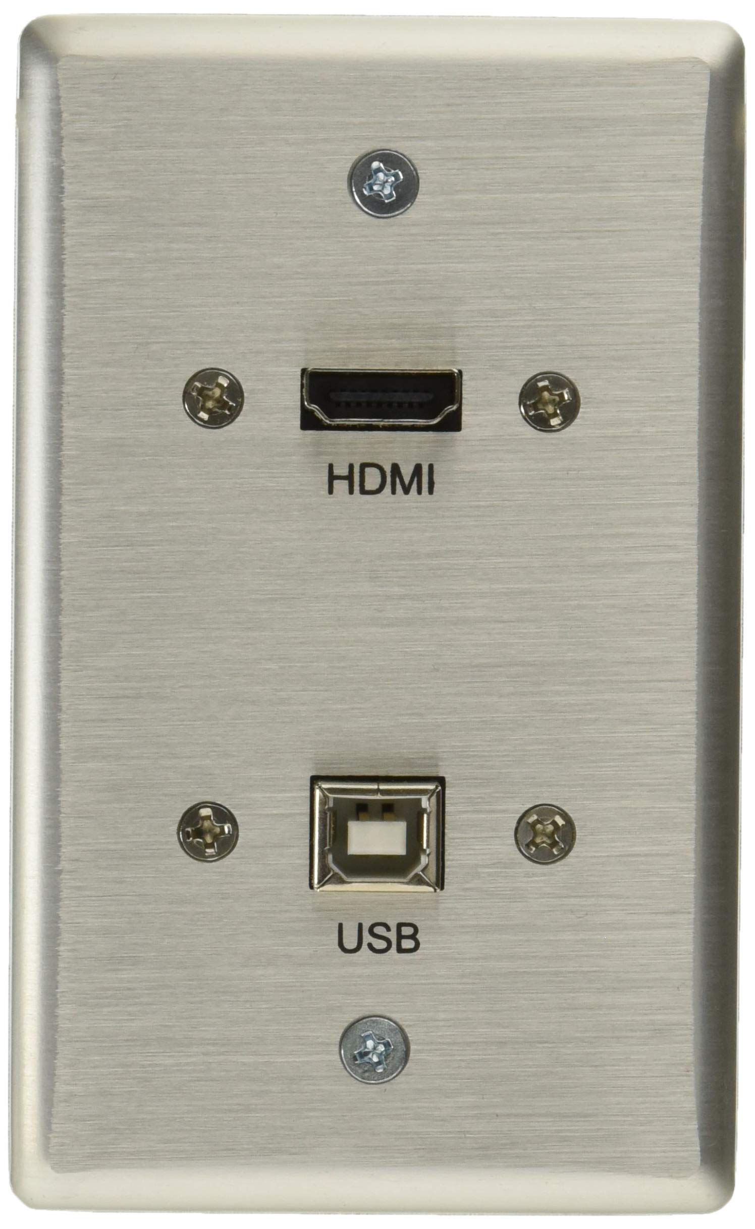 Legrand - C2G Single Gang Pass Through with HDMI and USB Wall Plate for in Wall Cable Management