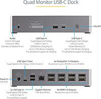 StarTech.com Universal USB-C and Thunderbolt Docking Station