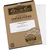 RITE IN THE RAIN All-Weather Copier/Printer Paper, 20 lb, 84 Brightness