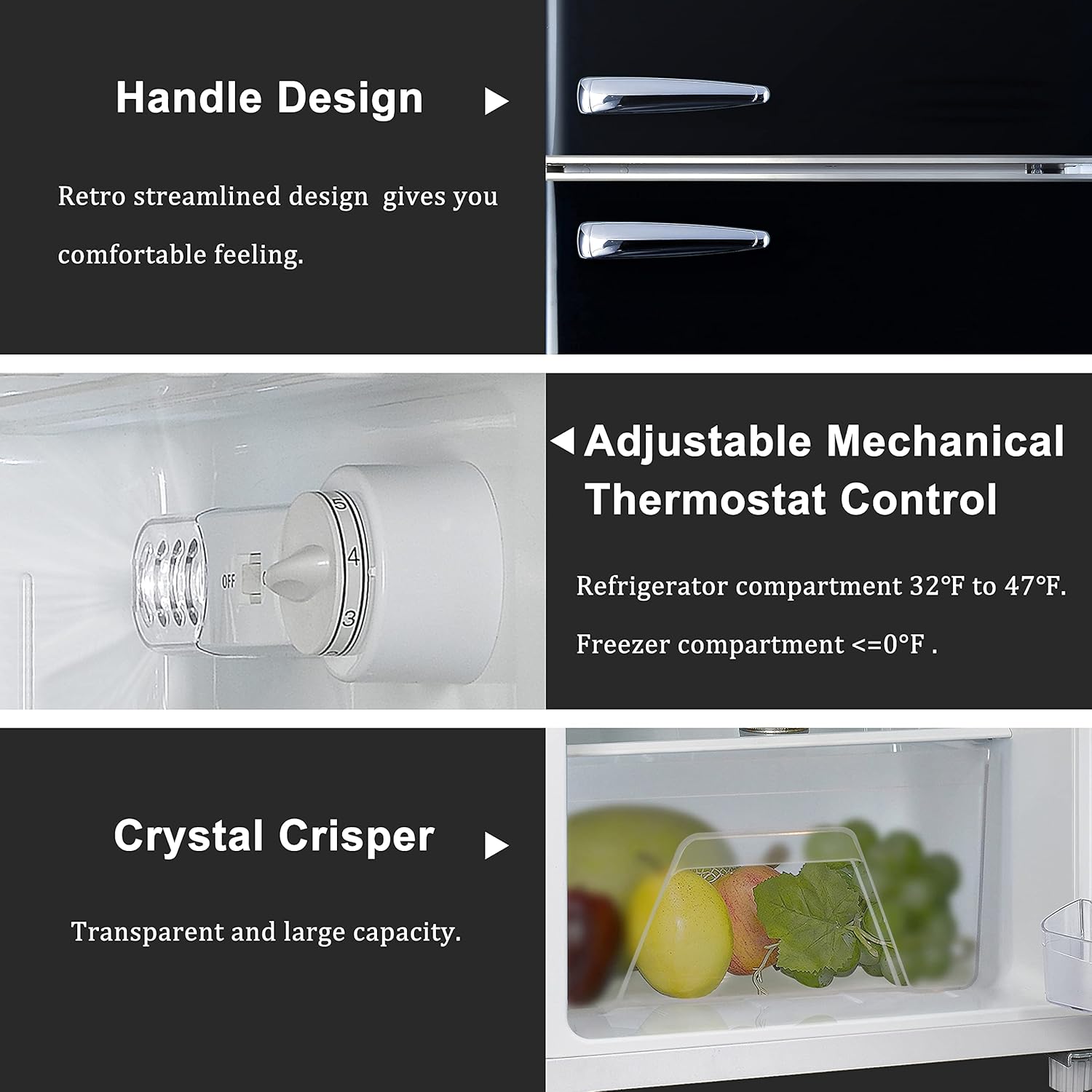 Galanz - Refrigerador compacto retro con congelador Galanz - Refrigerador compacto retro con congelador