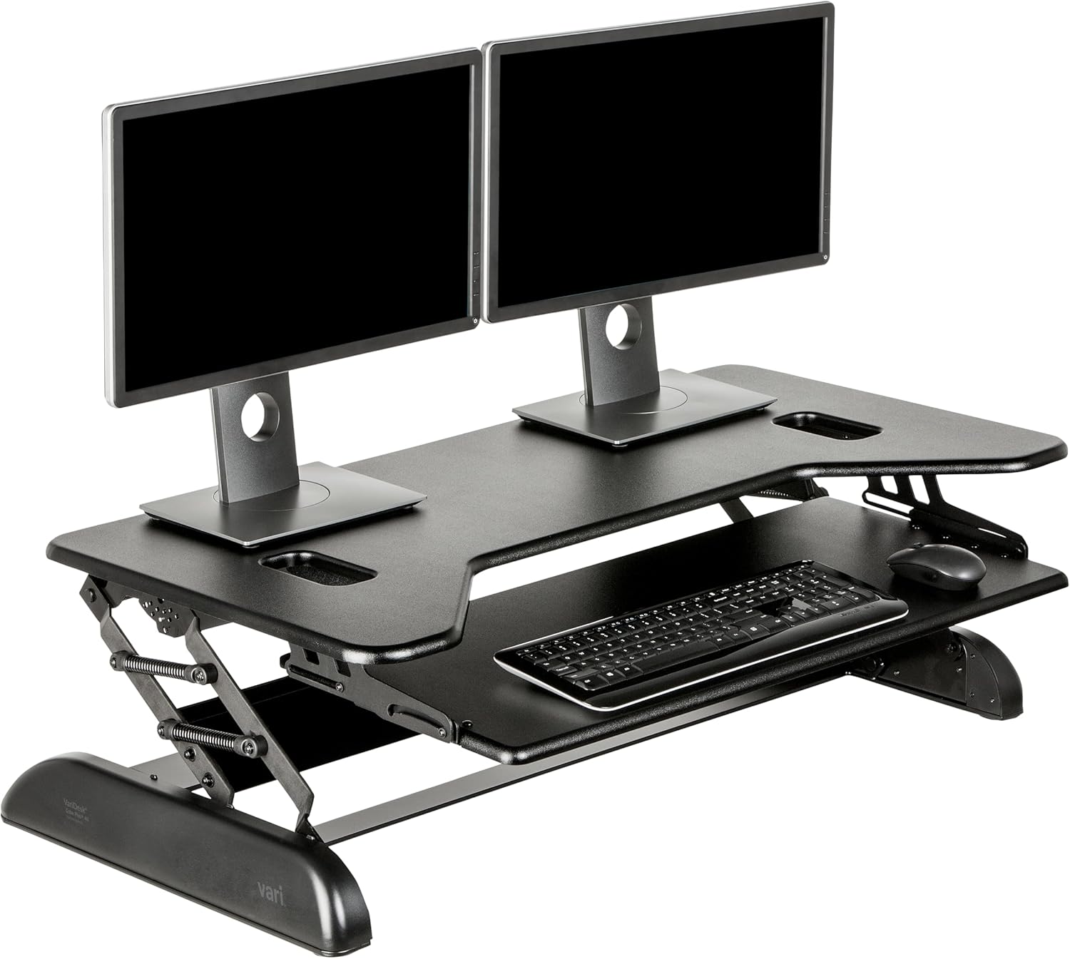 Vari VariDesk Cube Plus 40 - Two-Tier Cubicle Standing Desk Converter for Dual Monitors