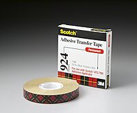 3M Scotch ATG Adhesive Transfer Tape 924 Clear, 0.50 in x 36 yd 2.0 mil (Pack of 1)