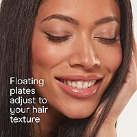 INFINITI PRO CONAIR Rose Gold Ceramic Flat Iron Hair Straightener, 1-Inch Flat Iron with Extra-Long Plates, including a Floating Plate, Advanced Heat Technology, Black 1 inch