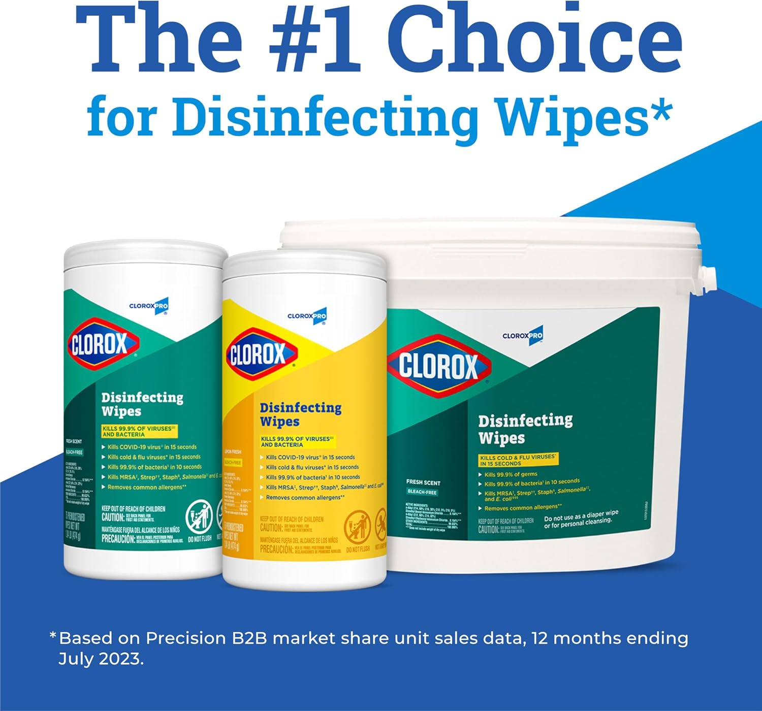 CloroxPro Clorox Disinfecting Wipes, Lemon Fresh, 75 Count (Package May Vary) 75 Count (Pack of 1)