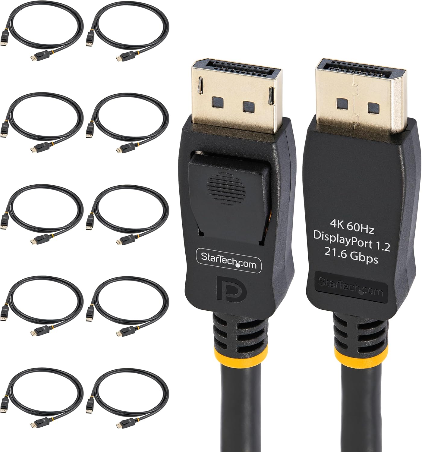 StarTech.com 10ft (3m) VESA Certified DisplayPort Cable - 10 Pack - DP 1.2 Cable/Cord, 4K 60Hz, Latching DP Connectors