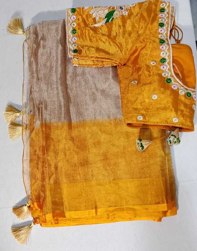 J165: Ready To Ship Beautiful Saree With Stitched Blouse J165: Ready To Ship Beautiful Saree With Stitched Blouse