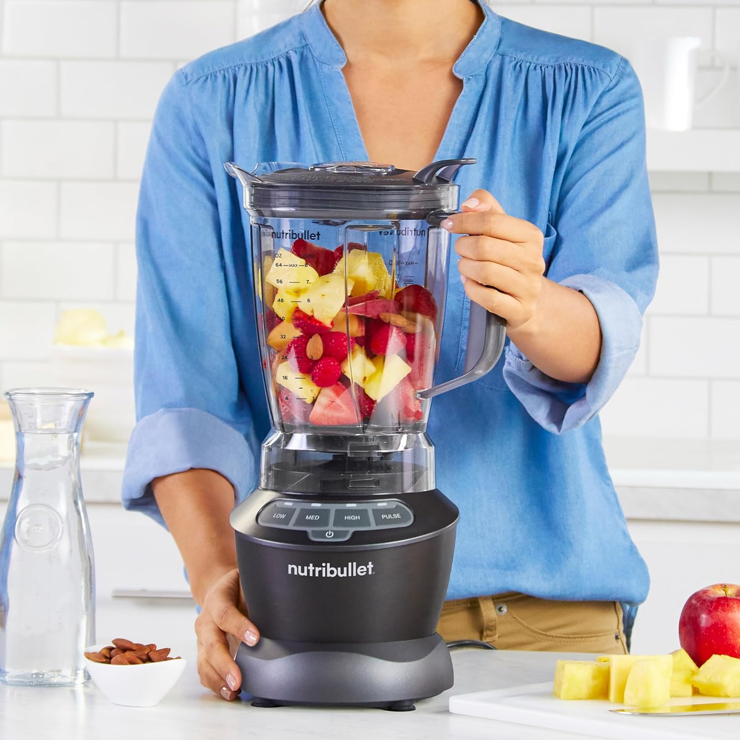 nutribullet Countertop Blender for Shakes, Smoothies, Food Prep, and Frozen Blending, 64 Ounces, 1200 Watt