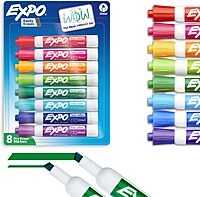 EXPO Low Odor Dry Erase Markers, Assorted Colors, Chisel Tip