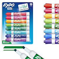 EXPO Low Odor Dry Erase Markers, Assorted Colors, Chisel Tip