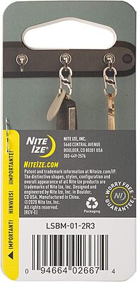 Nite Ize S-Biner MicroLock Stainless Steel Dual-Gate Carabiner Key Holder