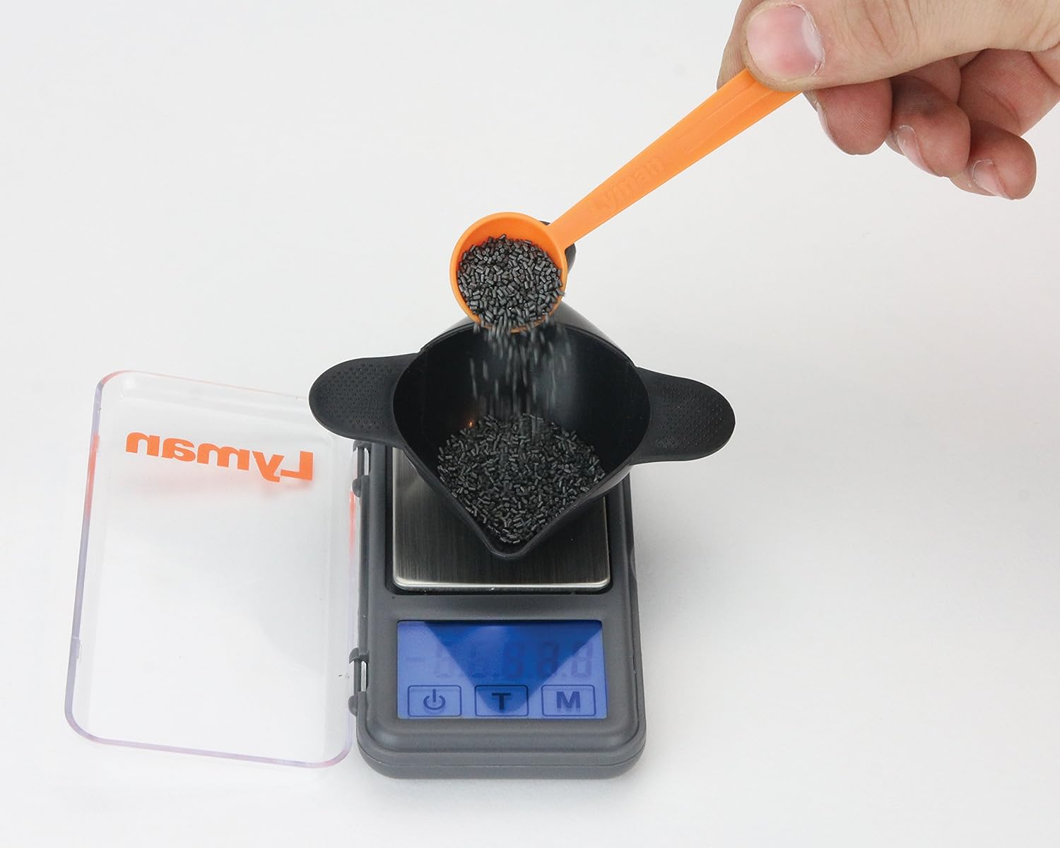 Lyman Pocket Touch 1500 Scale Kit with Powder Pal Funnel Pan & Handy Powder Scoop One Size