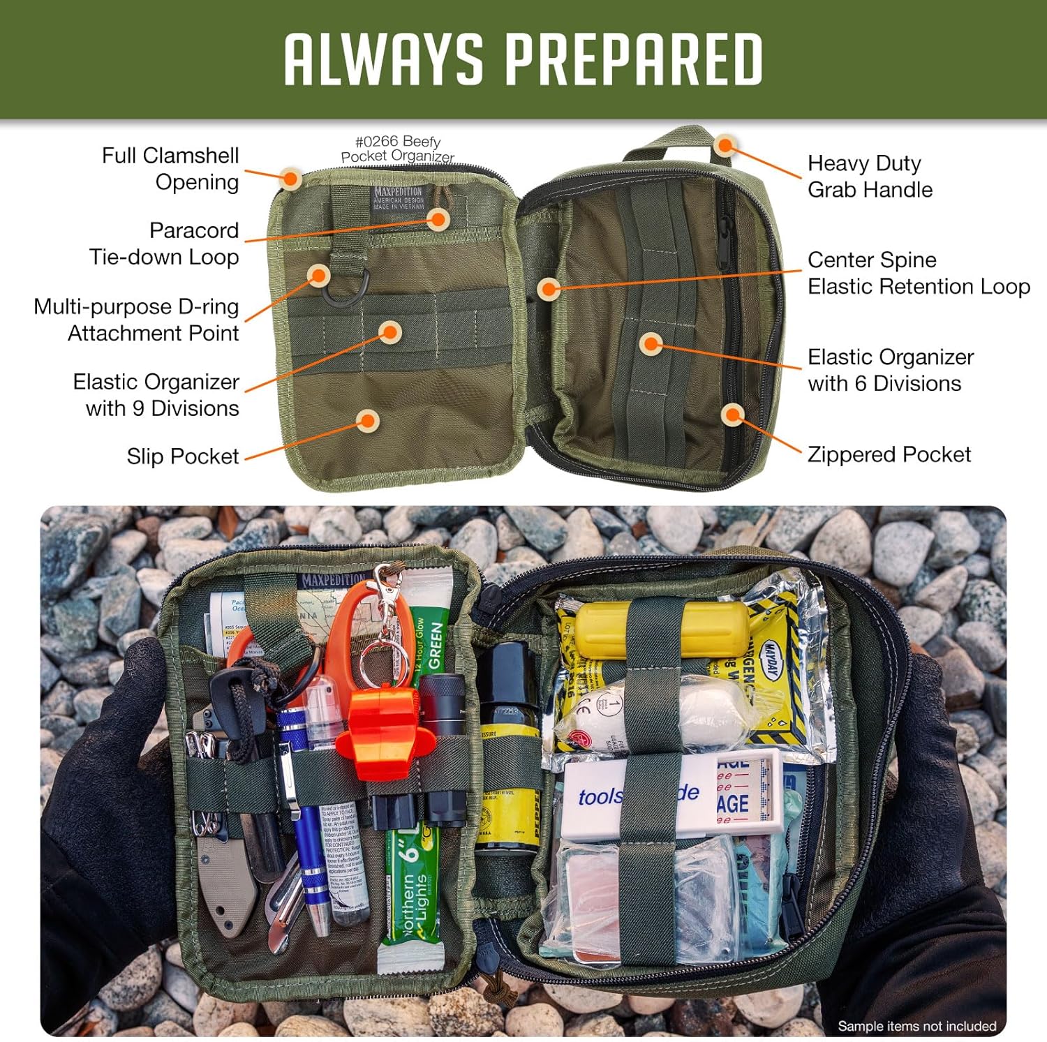 MAXPEDITION Beefy Pocket Organizer MOLLE-Compatible 1000D Nylon Tactical Pouch