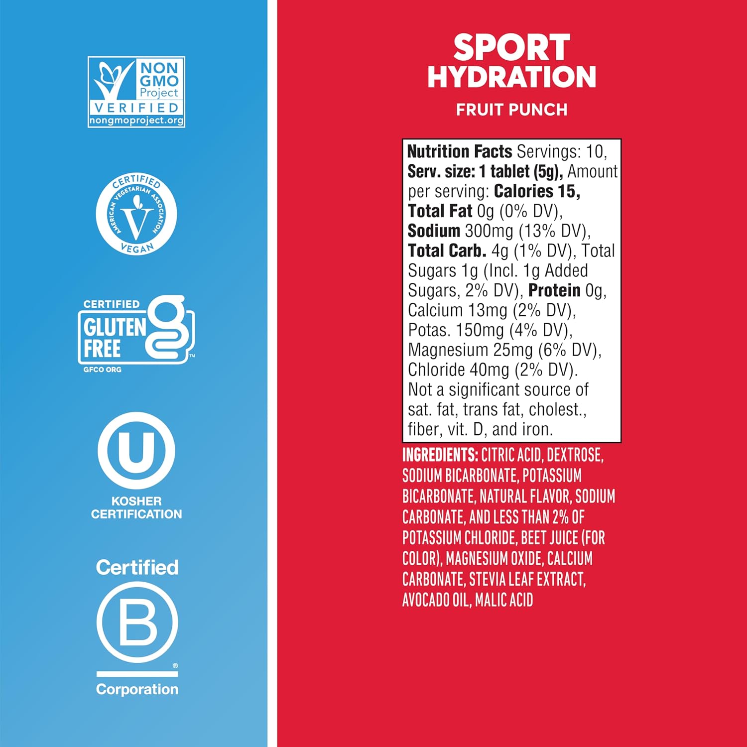 NUUN Sport Electrolyte Tablets with Magnesium, Calcium, Potassium, Chloride & Sodium, Gluten Free & Vegan