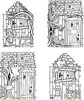 Bankers Box at Play Color in Halloween Playhouse, Cardboard Playhouse and Life Size Craft Activity for Kids and Families