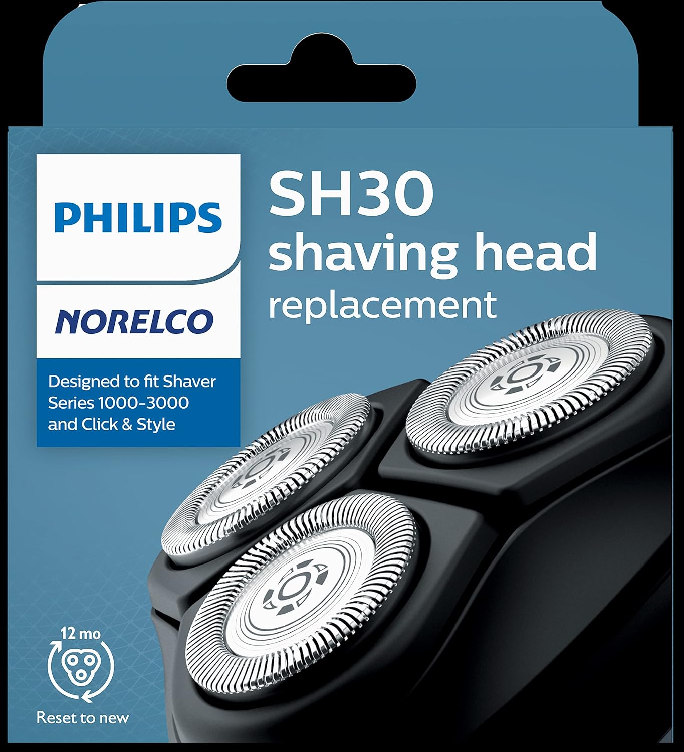 Philips Norelco SH30/52 Shaving Heads, Compatible with Philips Shavers Series 1000, 3000 and 5000, Powerful Performance
