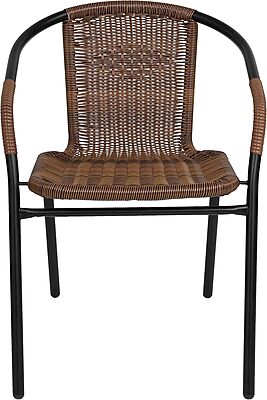 Flash Furniture Lila Rattan Stackable Indoor/Outdoor Dining Chairs