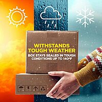 Scotch Box Lock Packing Tape, Clear Packaging Tape, Extreme Grip Box Tape for Holiday Shipping, 1.88 in. x 22.2 yd., 6 Tape Rolls with Dispensers