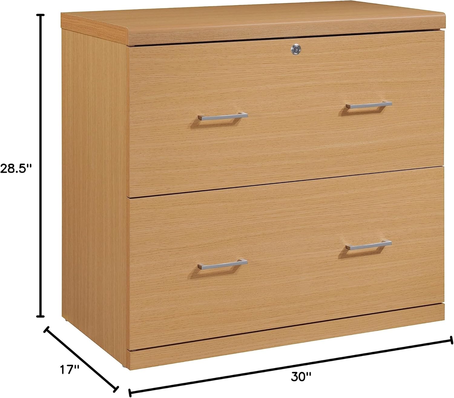 Office Star Alpine 2-Drawer Lateral File Cabinet with Lockdowel Fastening System