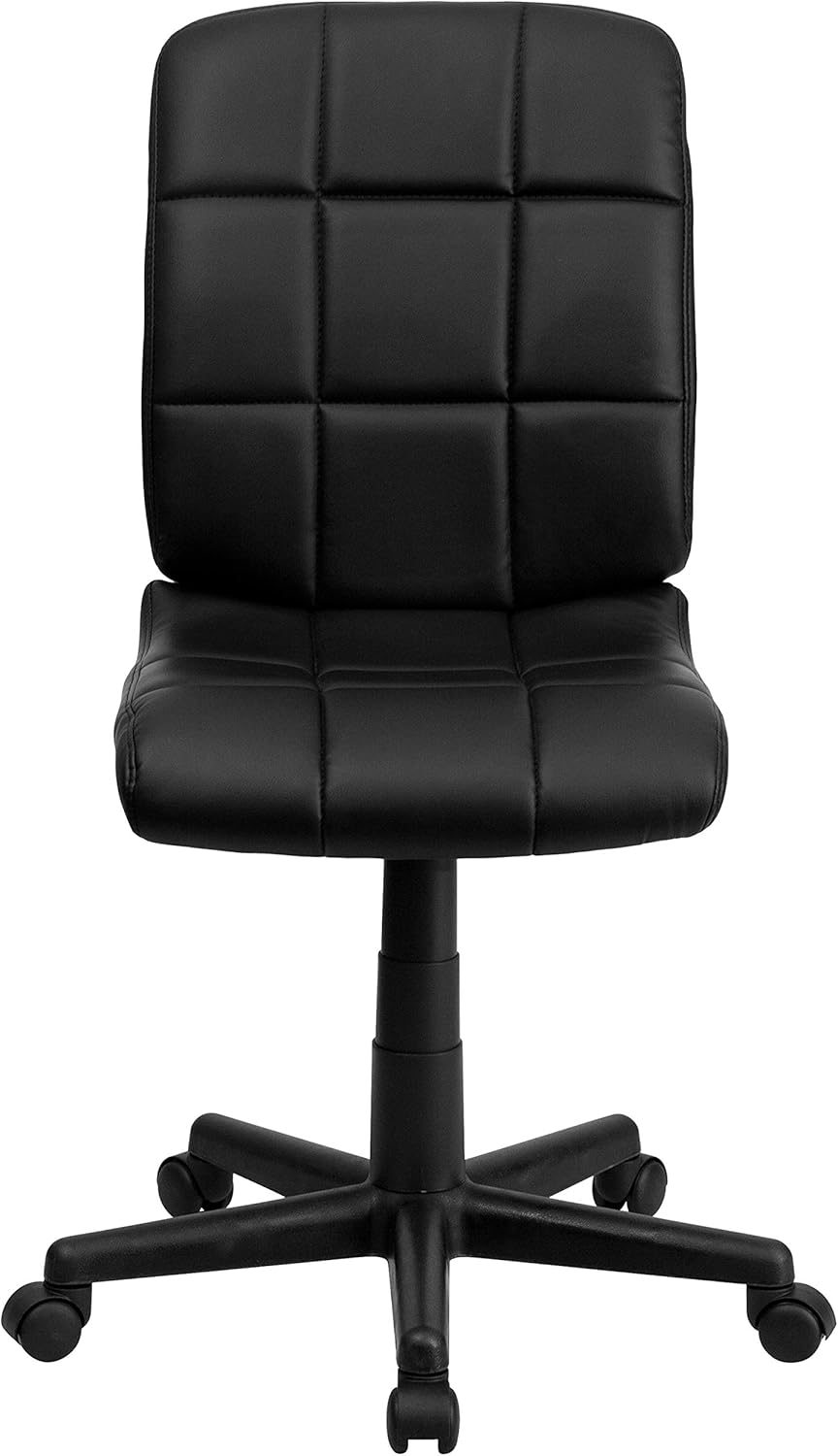 Flash Furniture Clayton Mid-Back Tufted Vinyl Upholstered Swivel Desk Chair with Padded Seat